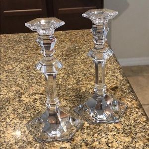 Pair of Val St. Lambert Crystal Candlesticks🕯🕯